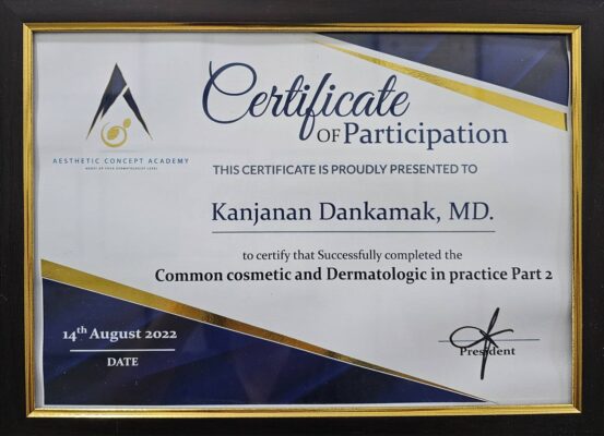 เกียรติบัตรหมอนิก 6