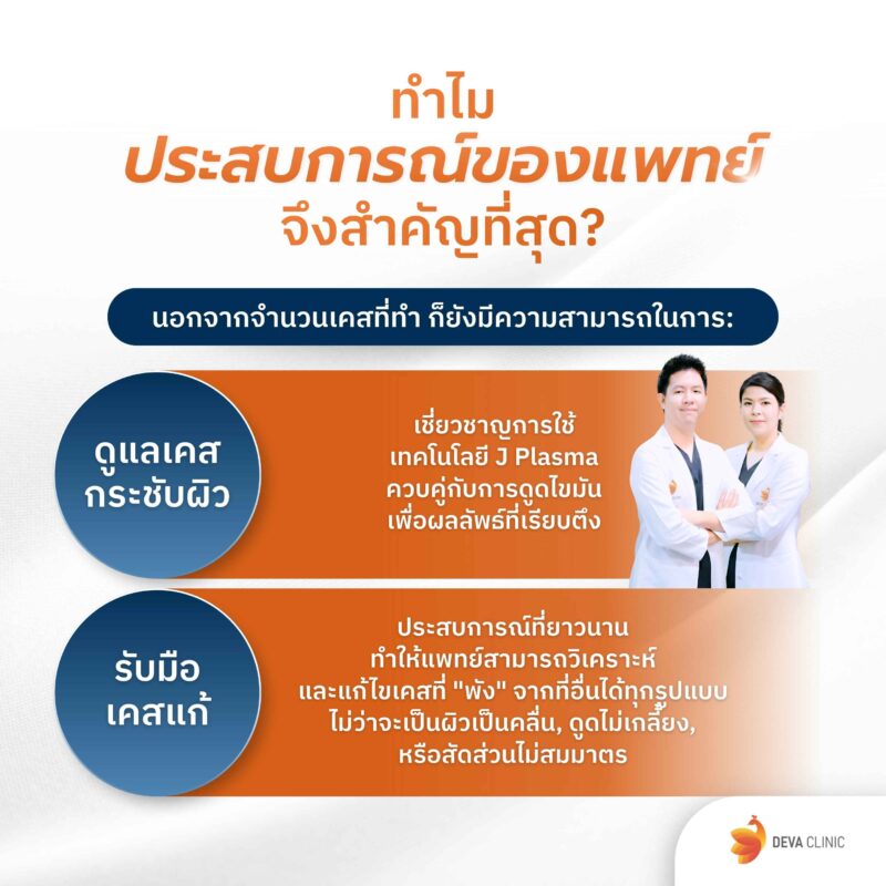 ประสบการณ์แพทย์ ดูดไขมันกรุงเทพ